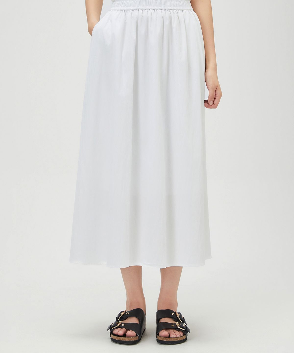 미쏘(MIXXO) 베이직 코튼 밴딩 스커트 RE WHG55US_MIWWHG75QS