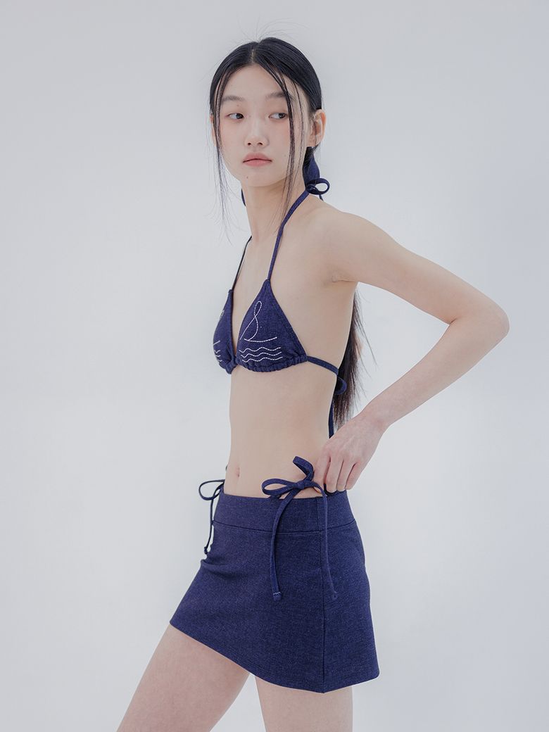 데님커버업스커트