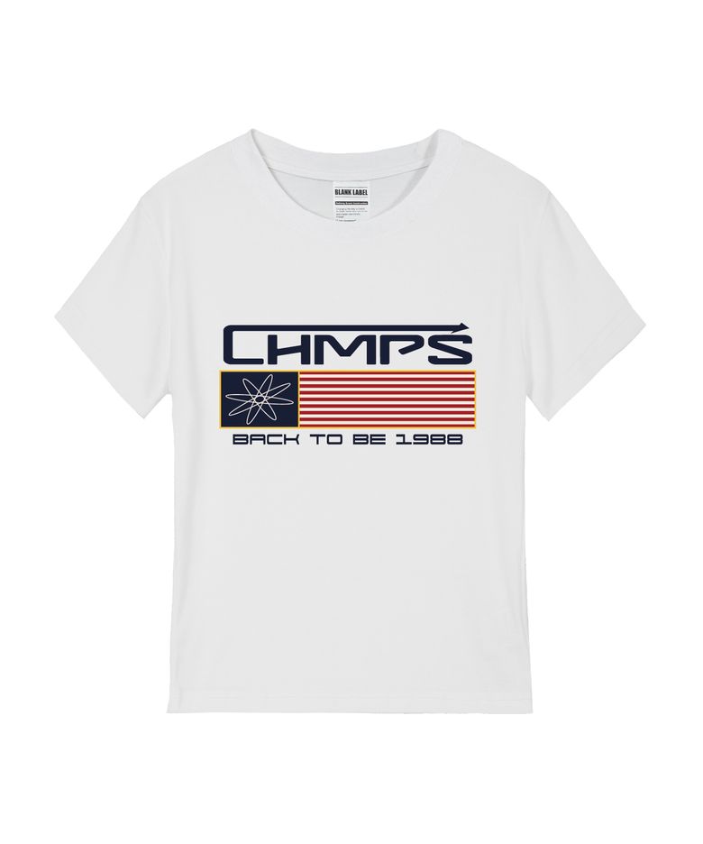 [3 COLORS] 백 투비 CHMPS 로고 여성 스탠다드 반팔티셔츠