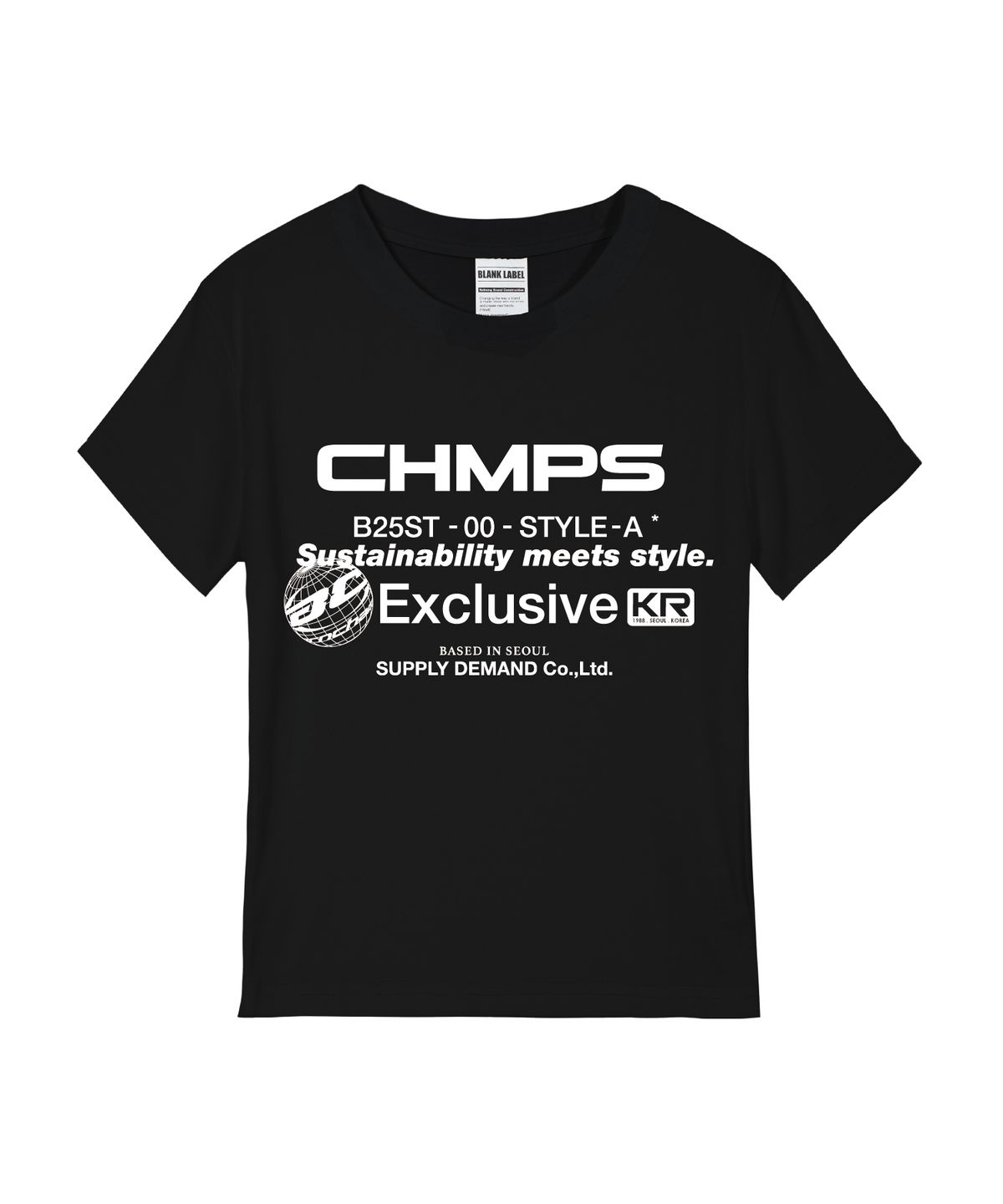본챔스(BORN CHAMPS) [5 COLORS] CHMPS EXCLUSIVE 여성 스탠다드 반팔티셔츠