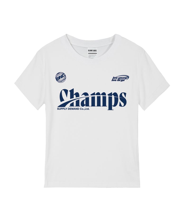[4 COLORS] CHMPS SPORTY LOGO 여성 스탠다드 반팔티셔츠