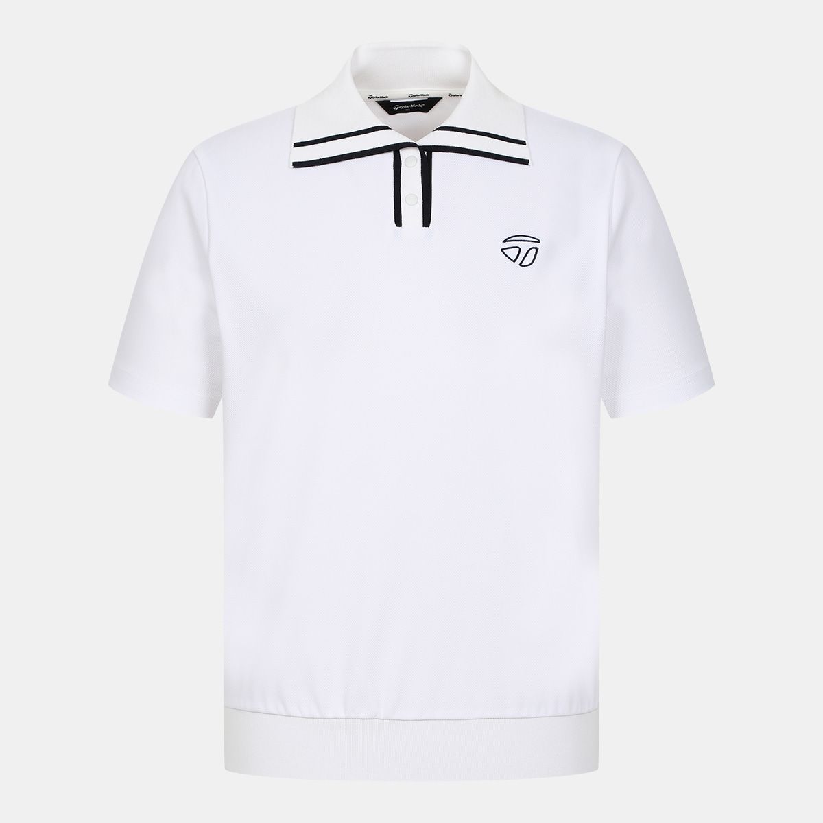 테일러메이드 어패럴(TAYLORMADE APPAREL) 26SS 여성 니트 카라 블루종 반팔 티셔츠 T8031T66148-100