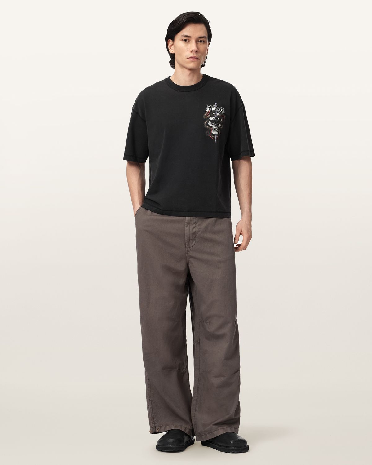 올세인츠(ALLSAINTS) 아라크니드 크루 티셔츠 M021PF-162