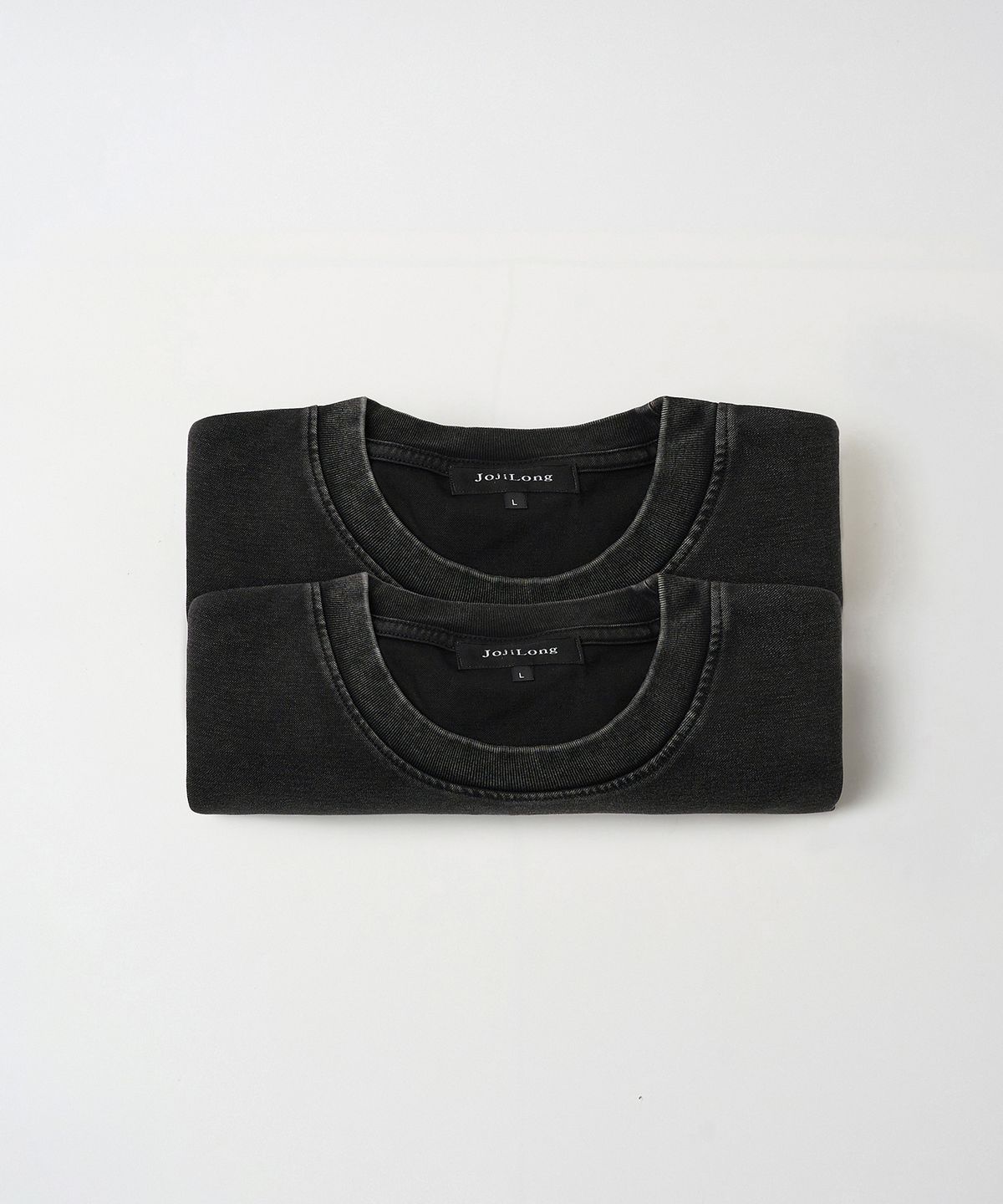 조질롱(JOJILONG) [2PACK] JN104 Aged T-Shirt - COAL DUST