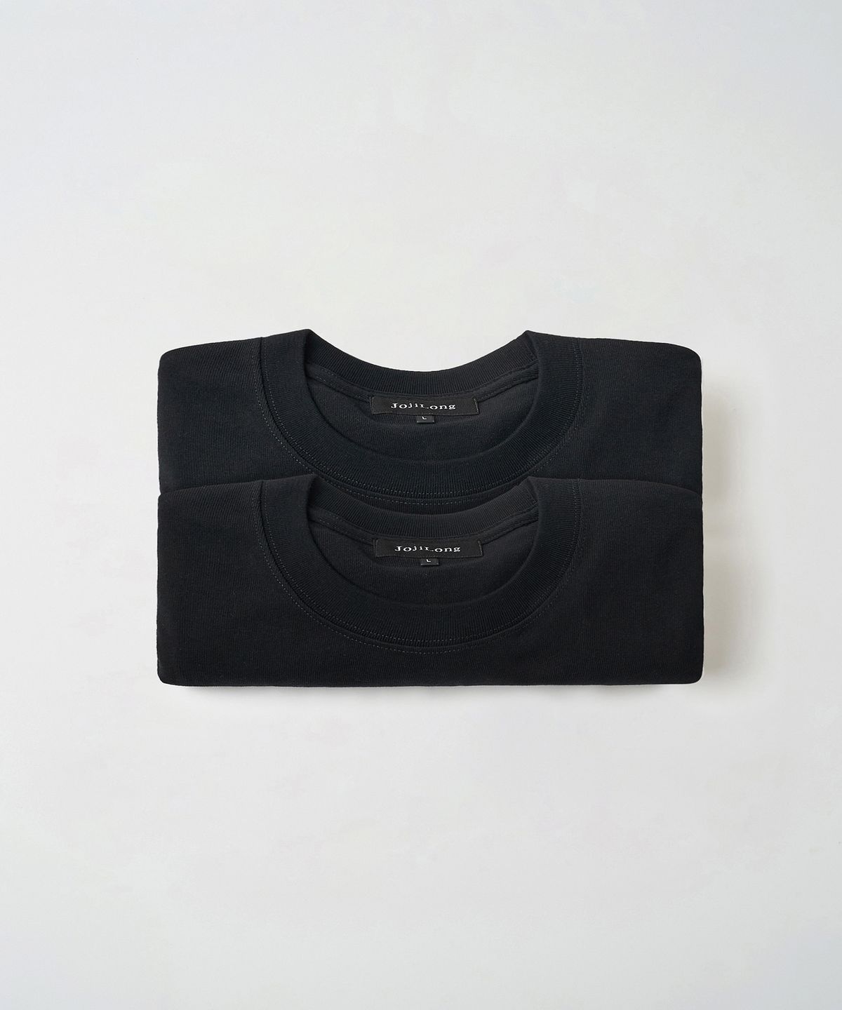 조질롱(JOJILONG) [2PACK] JN108 Tubular Core T-Shirt - BLACK