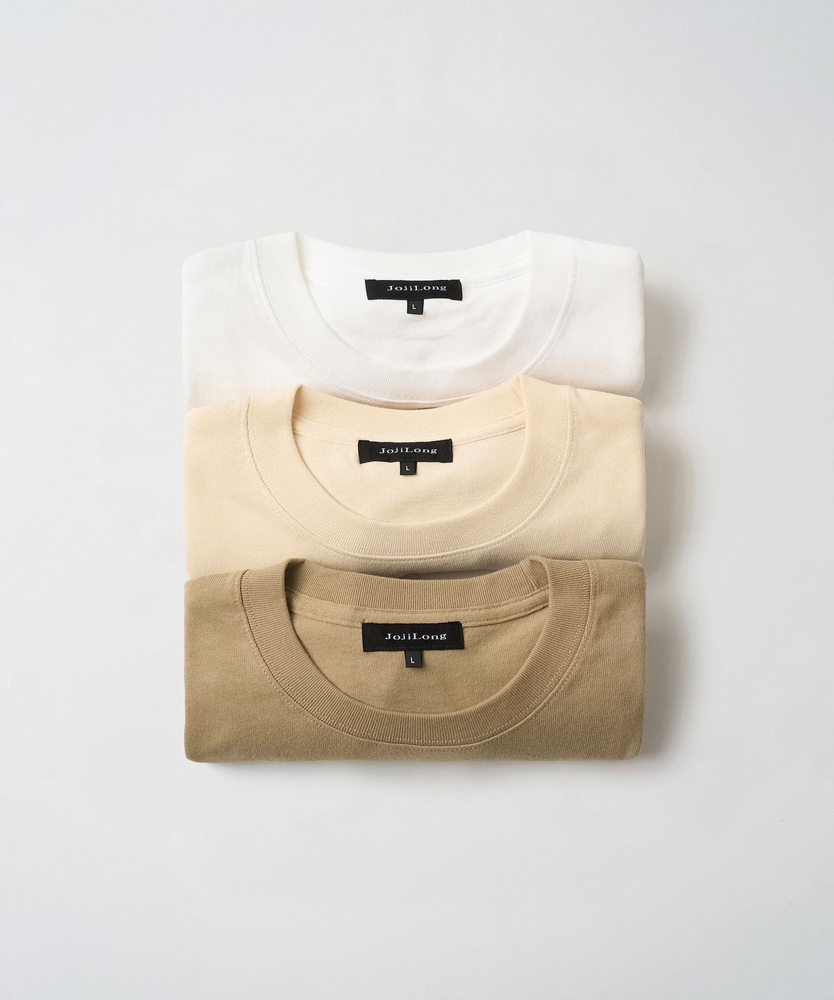 조질롱(JOJILONG) [3PACK] JN108 Tubular Core T-Shirt - SAND PACK