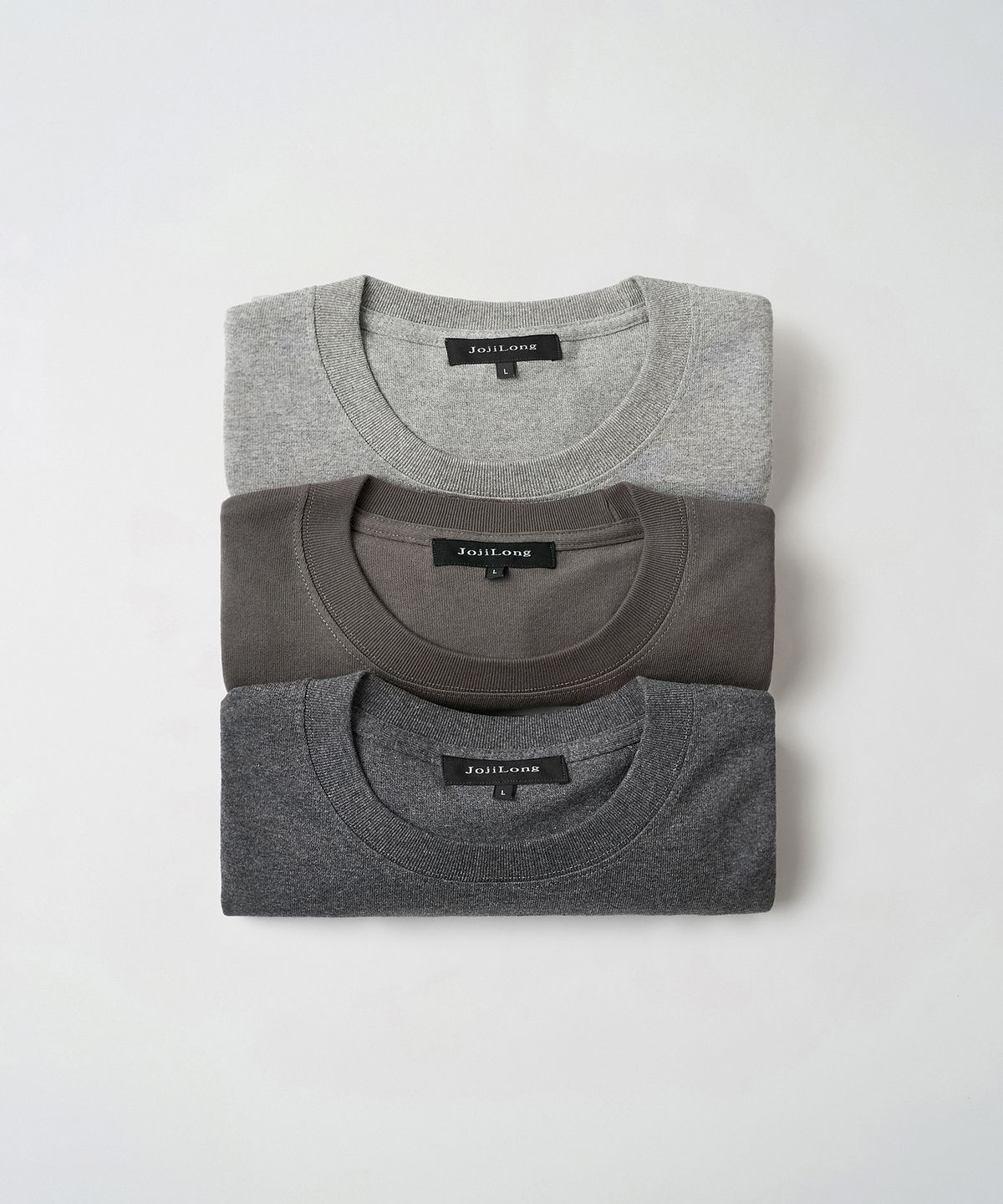 조질롱(JOJILONG) [3PACK] JN108 Tubular Core T-Shirt - STONE PACK