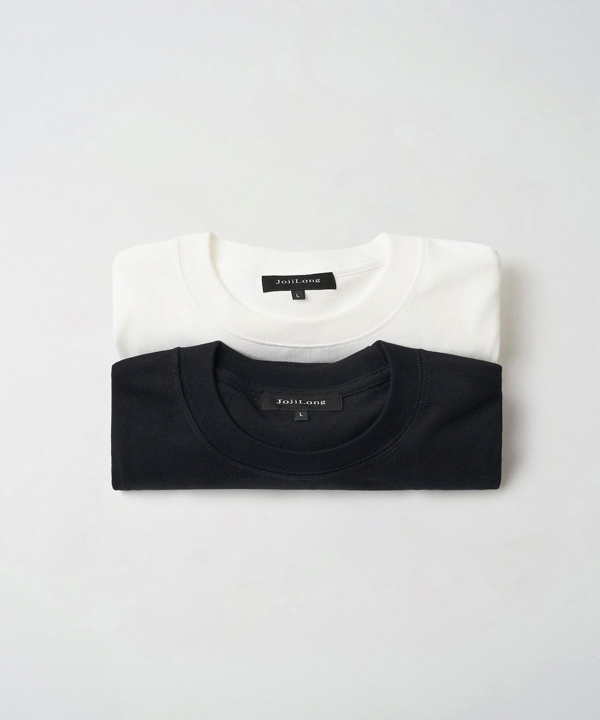 조질롱(JOJILONG) [2PACK] JN108 Tubular Core T-Shirt - WHITE & BLACK