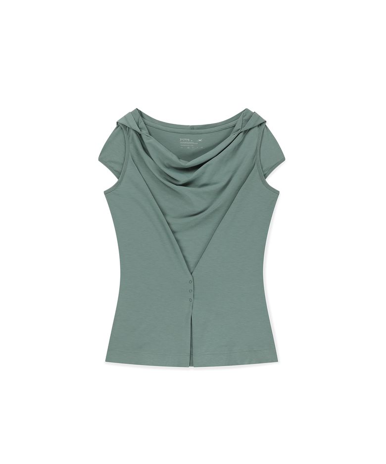 W Polartec® Delta™ FlexAir Hooded Tee Green