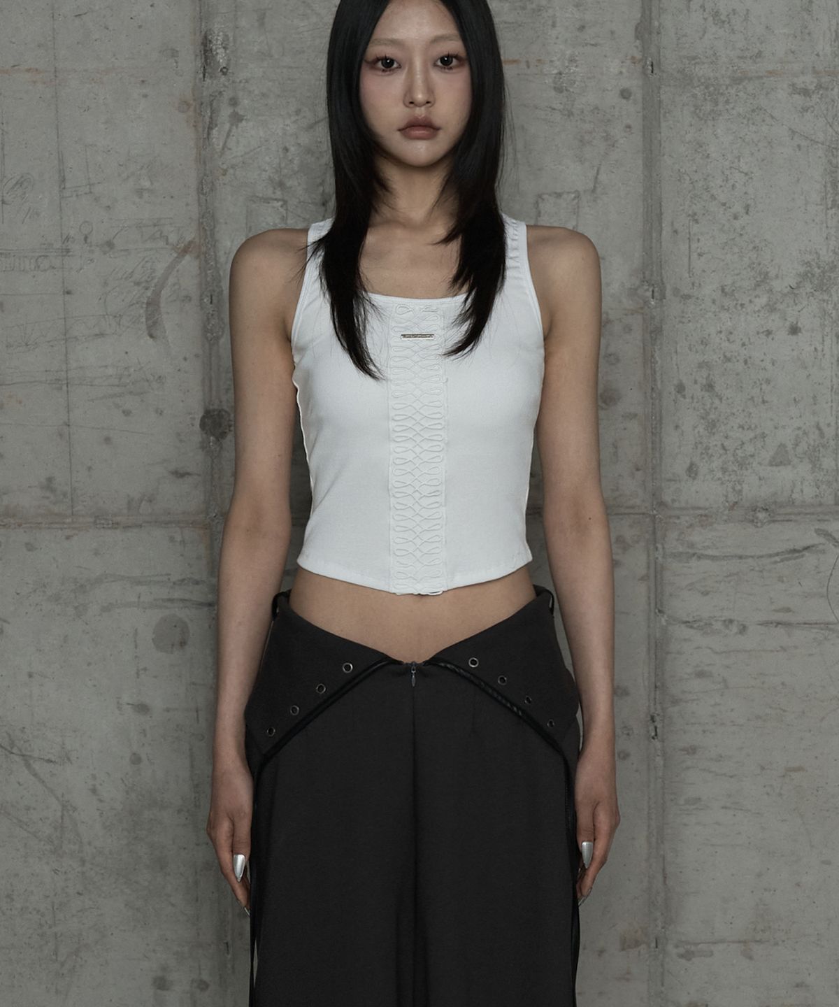 에트오소메(ETRE AU SOMMET) Crochet Point Short Sleeve (Ivory)