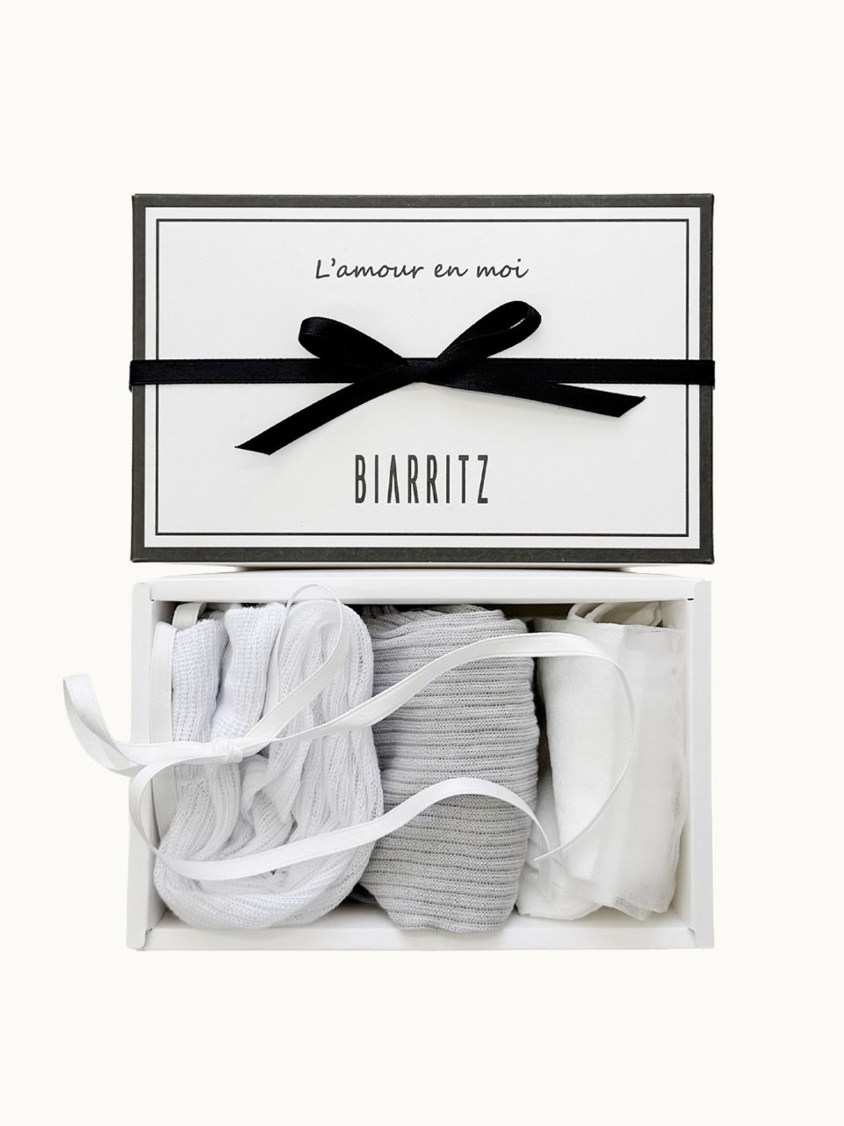 비아리츠(BIARRITZ) [3PACK][선물세트] 그레이스 봉봉 미네뜨 리본 시스루 삭스 양말