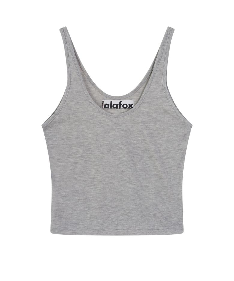 라라폭스X초감각 LAYERD SEE THROUGH SLEEVELESS GREY BS2CV013