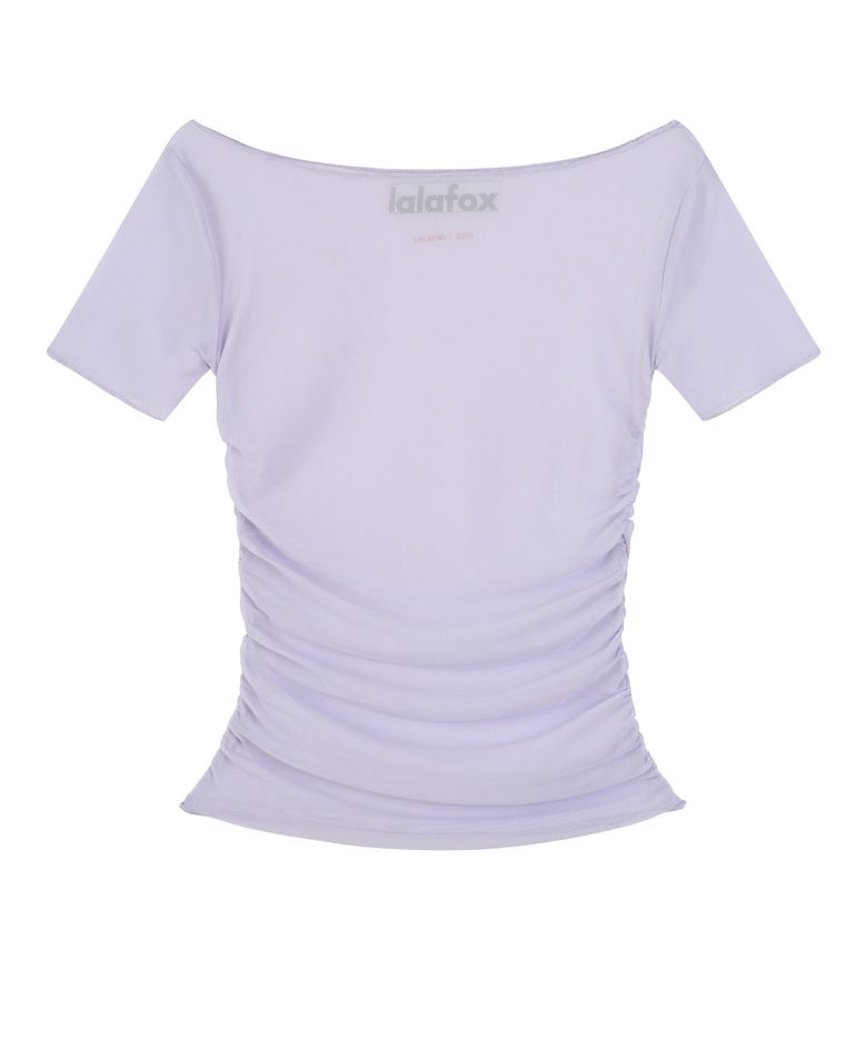 라라폭스X초감각 LAYERED SEE THROUGH OFF SHOULDER TOP LAVENDER BS2CH029