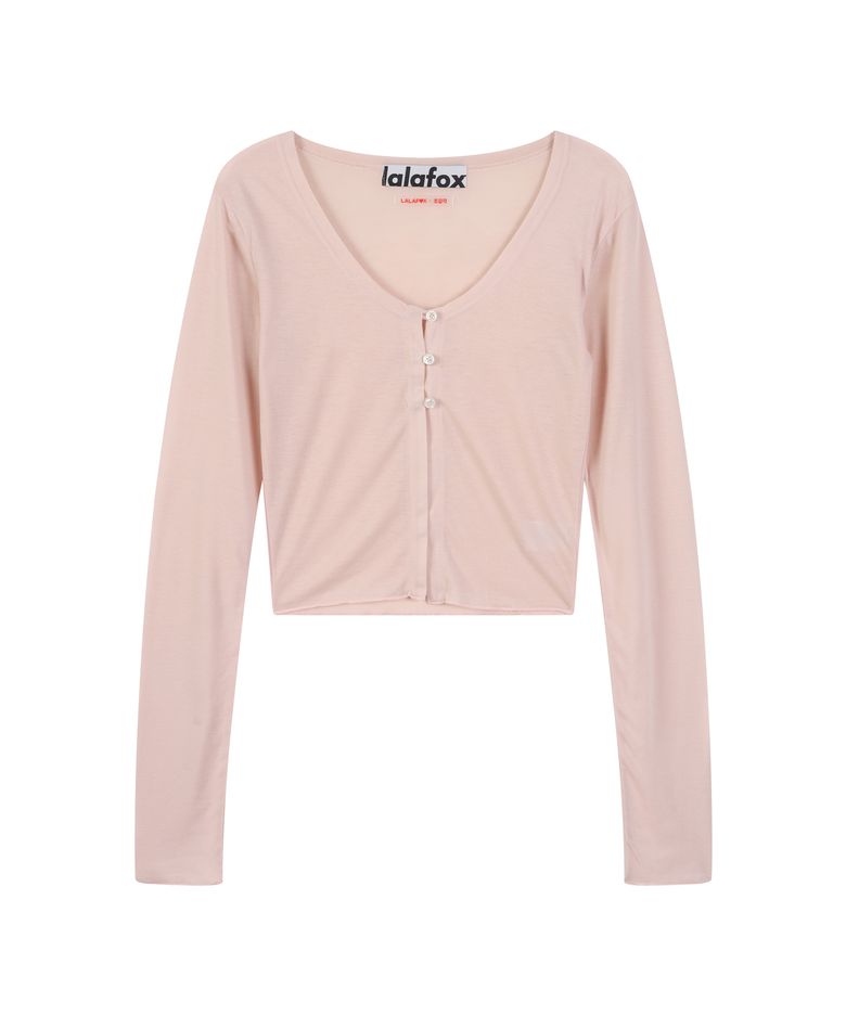 라라폭스X초감각 SEE THROUGH CARDIGAN PINK BS2CG002