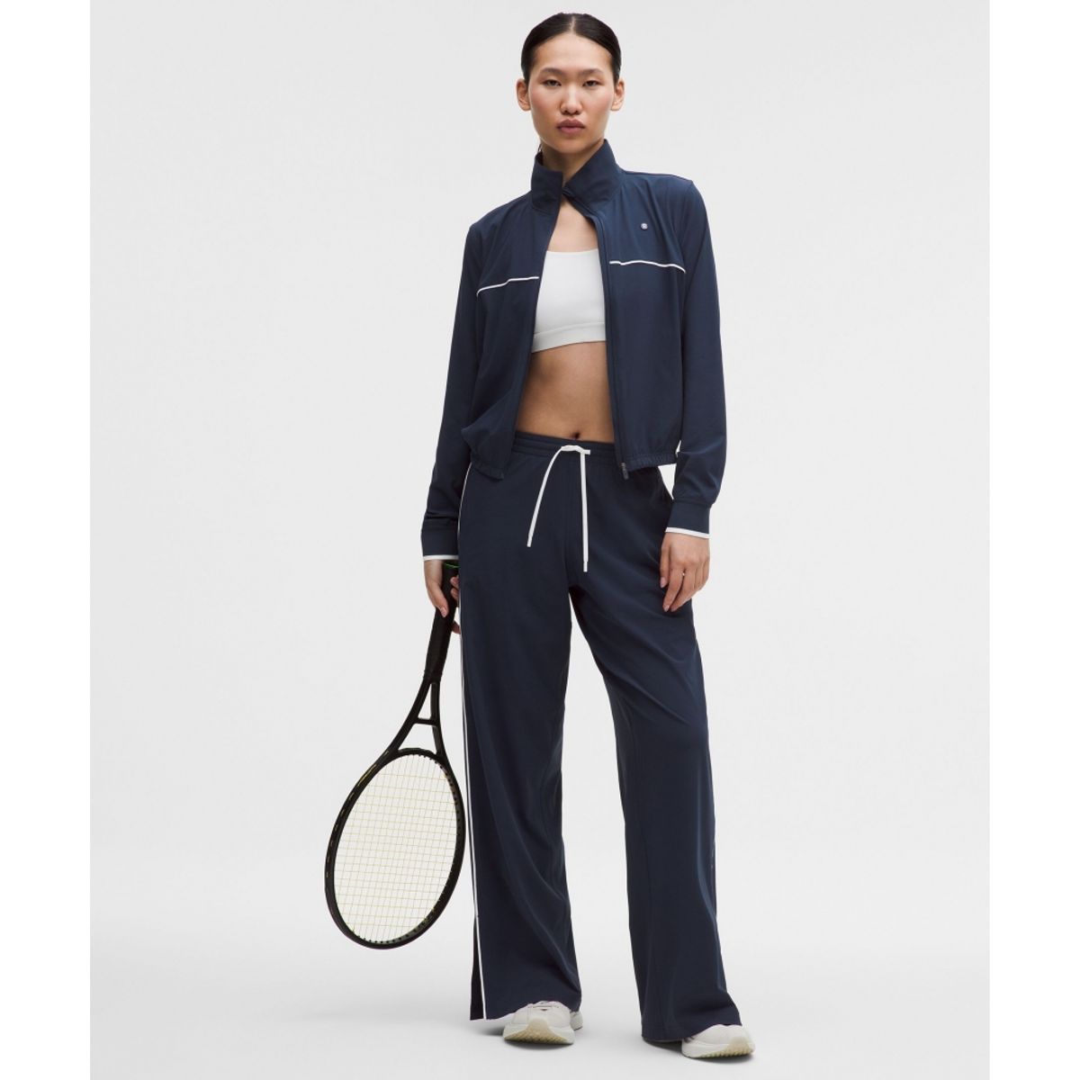 룰루레몬(LULULEMON) 코트 라이벌 와이드 레그 트랙 팬츠 *레귤러  CLBL WHT