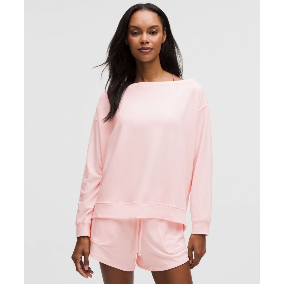 룰루레몬(LULULEMON) 비캄 오버사이즈드 보트넥 롱슬리브 셔츠  PIAR