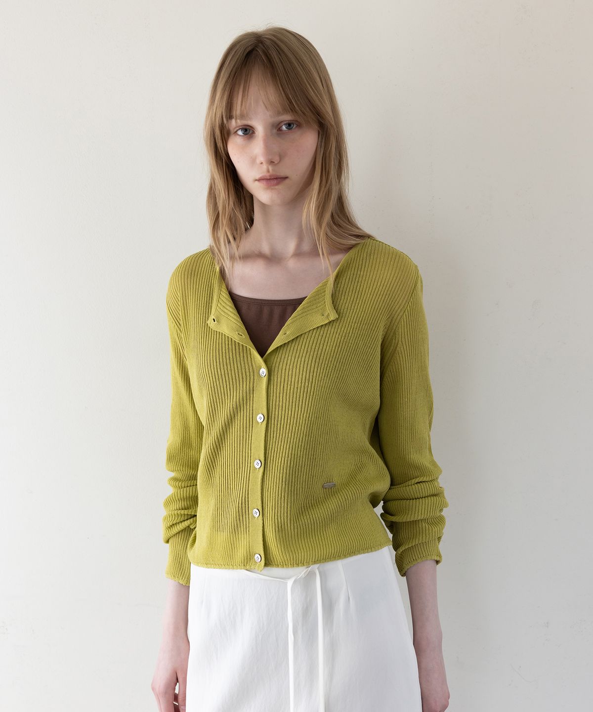 르메메(LEMEME) Linen Air Crop Cardigan_3colors