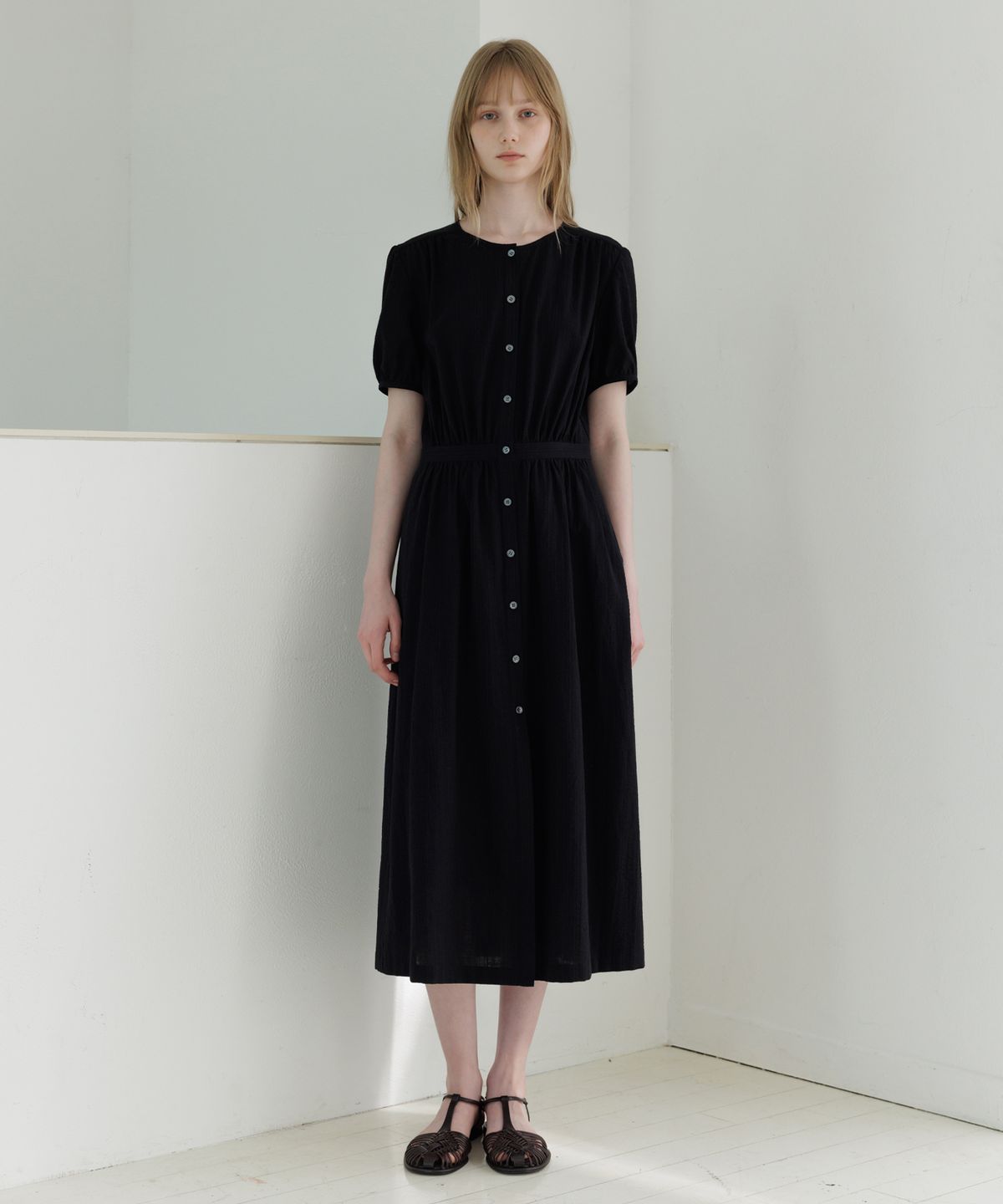 르메메(LEMEME) Mirage Button Long Dress_2colors