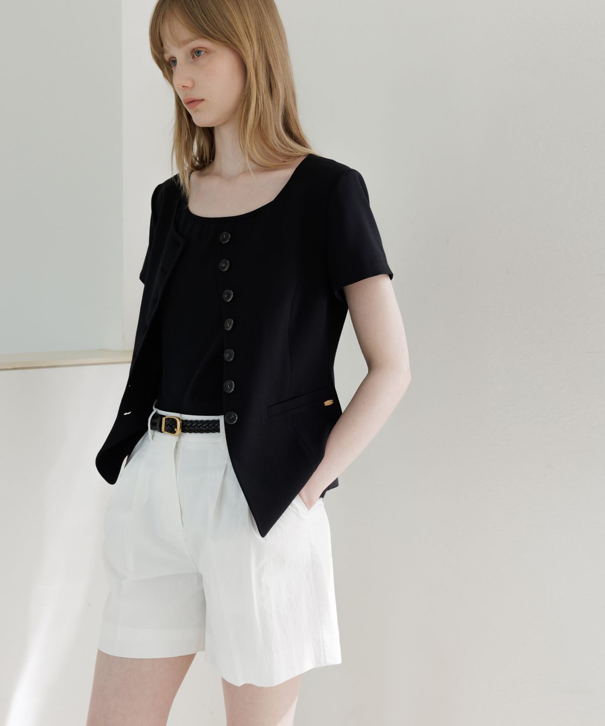 르메메(LEMEME) Ete Two Tuck Shorts_2colors