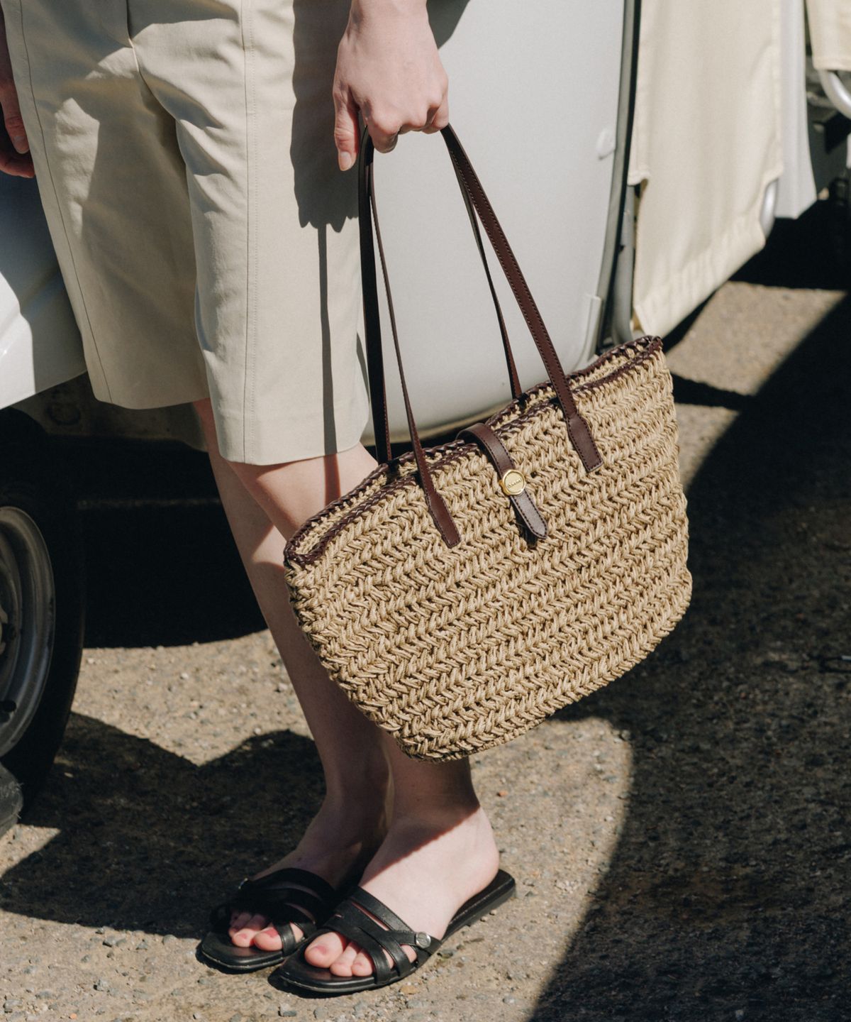 르메메(LEMEME) Sac Benoit Crochet Beige