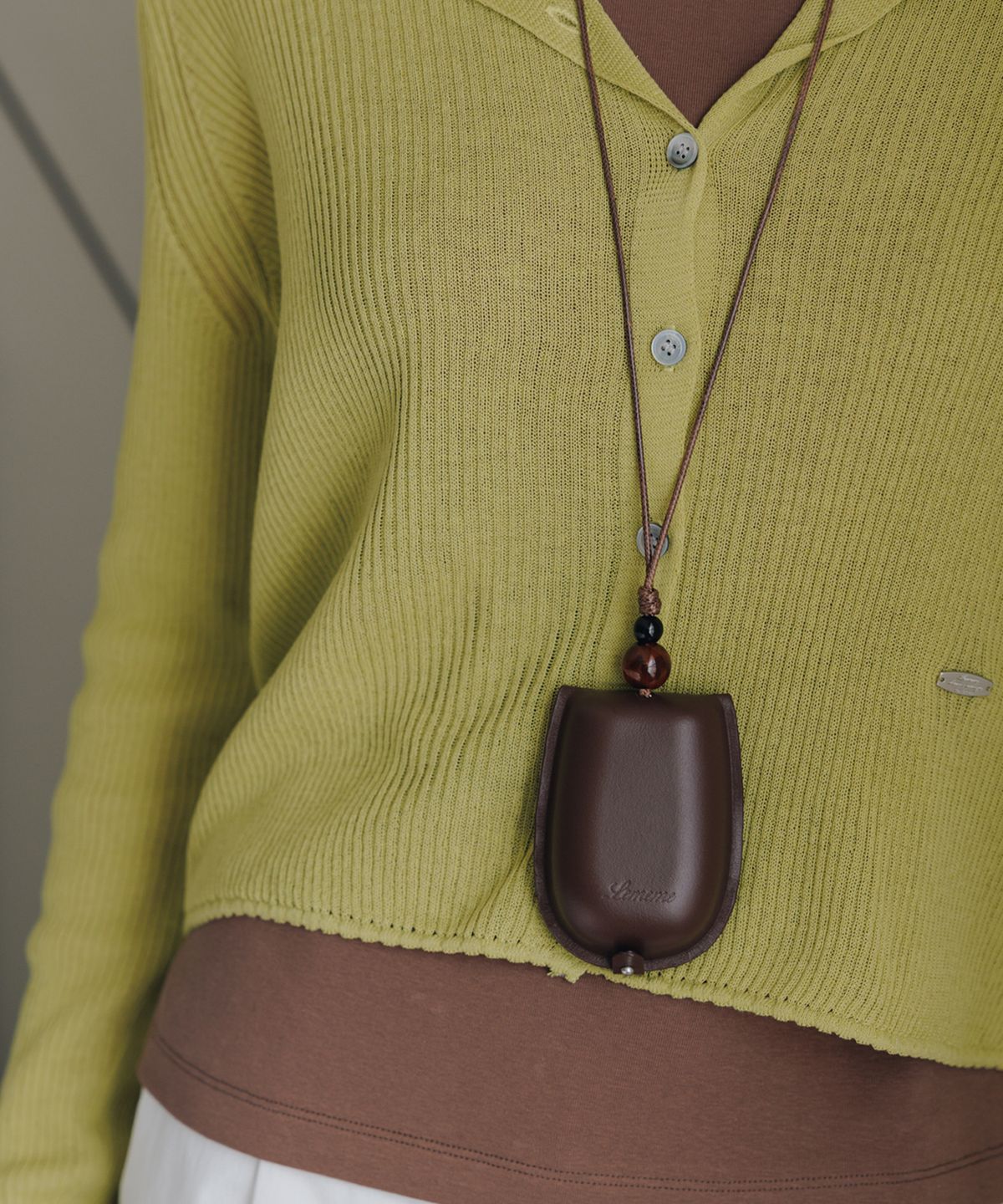 르메메(LEMEME) Plier Leather Keyring Necklace_2colors