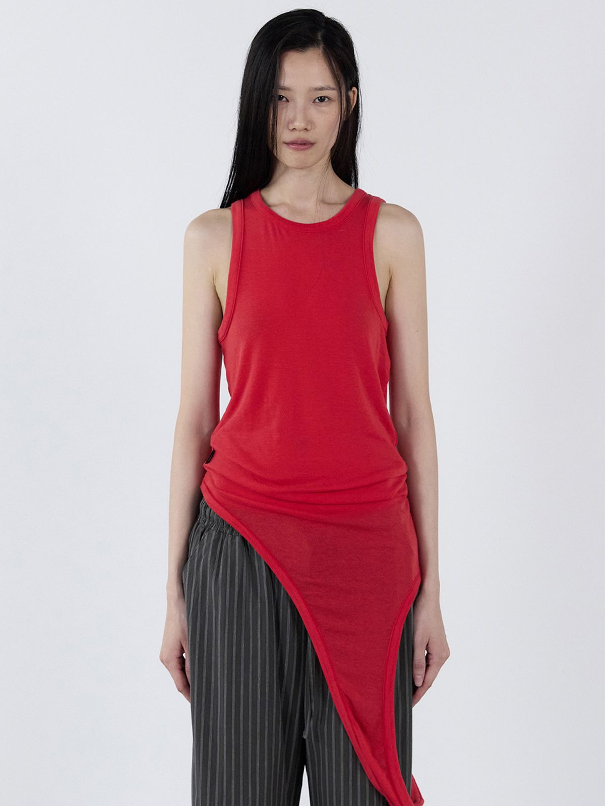 세릭(CERRIC) Unbalance Drop Sleeveless _ Red