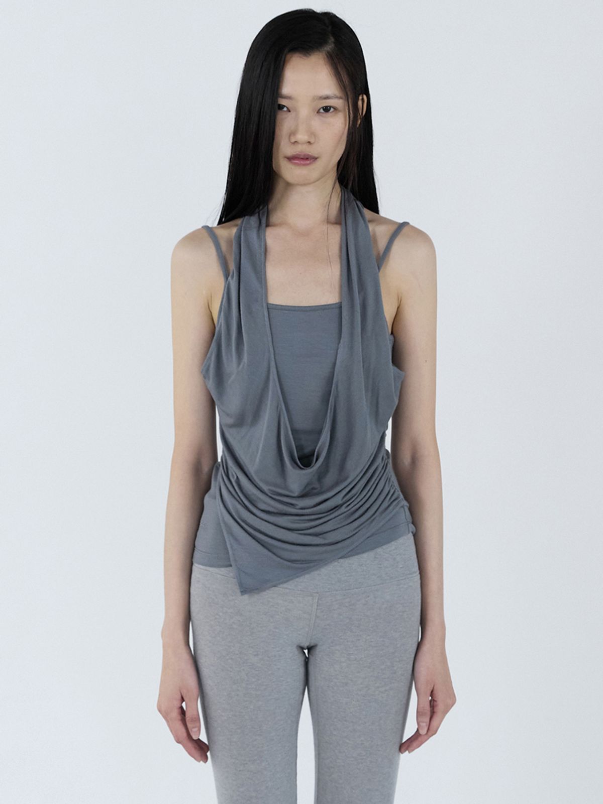 세릭(CERRIC) Double Halter Sleeveless _ Gray