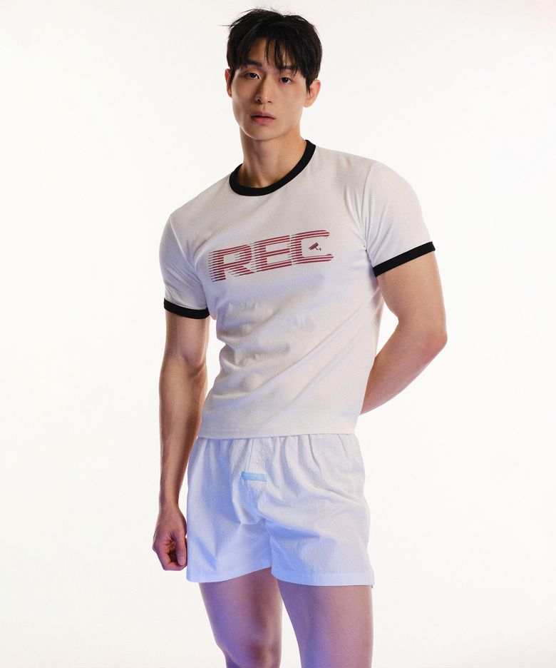 REC GRAPHIC RINGER T-SHIRT [WHITE]