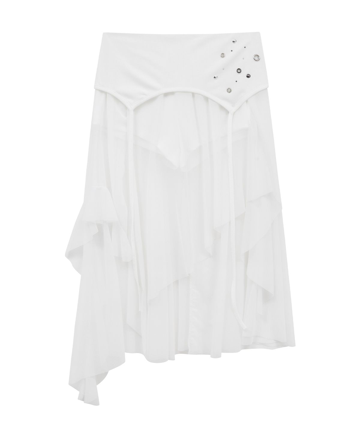 미드나잇 무브(MIDNIGHT MOVE) ey mesh skirt (white)