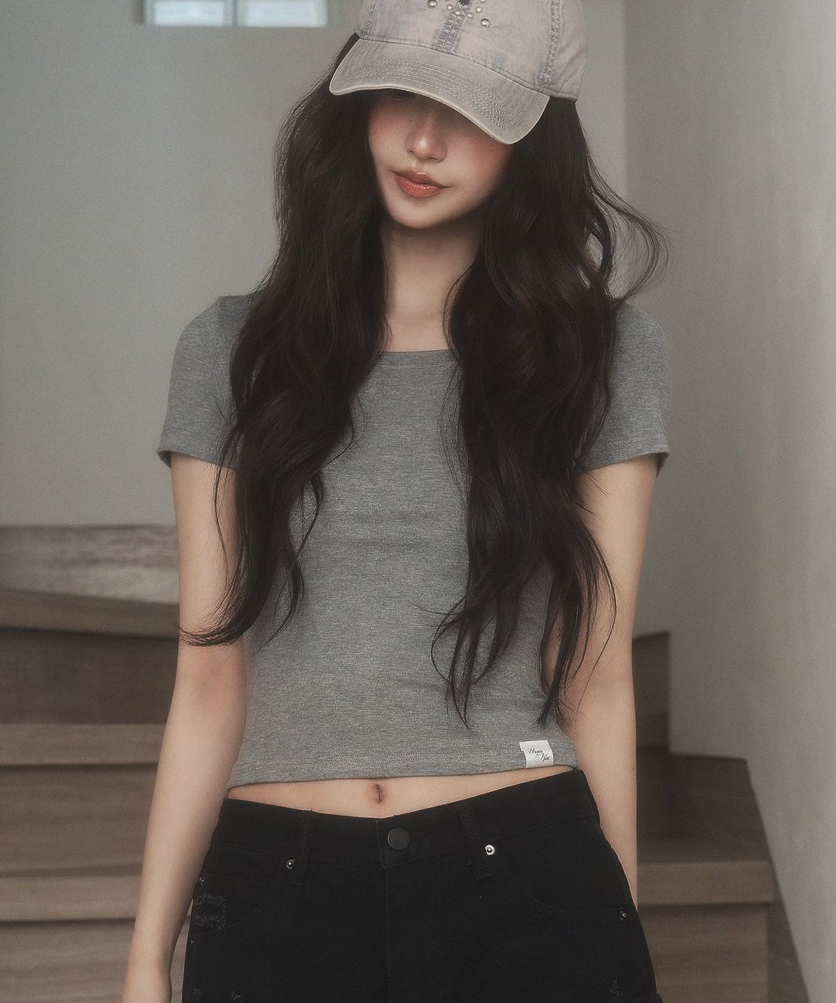 버진키스(VIRGINKISS) Softie 1/2 t-shirt - GRAY