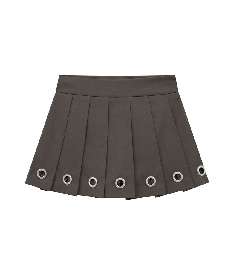 eyelet skirt (brown)