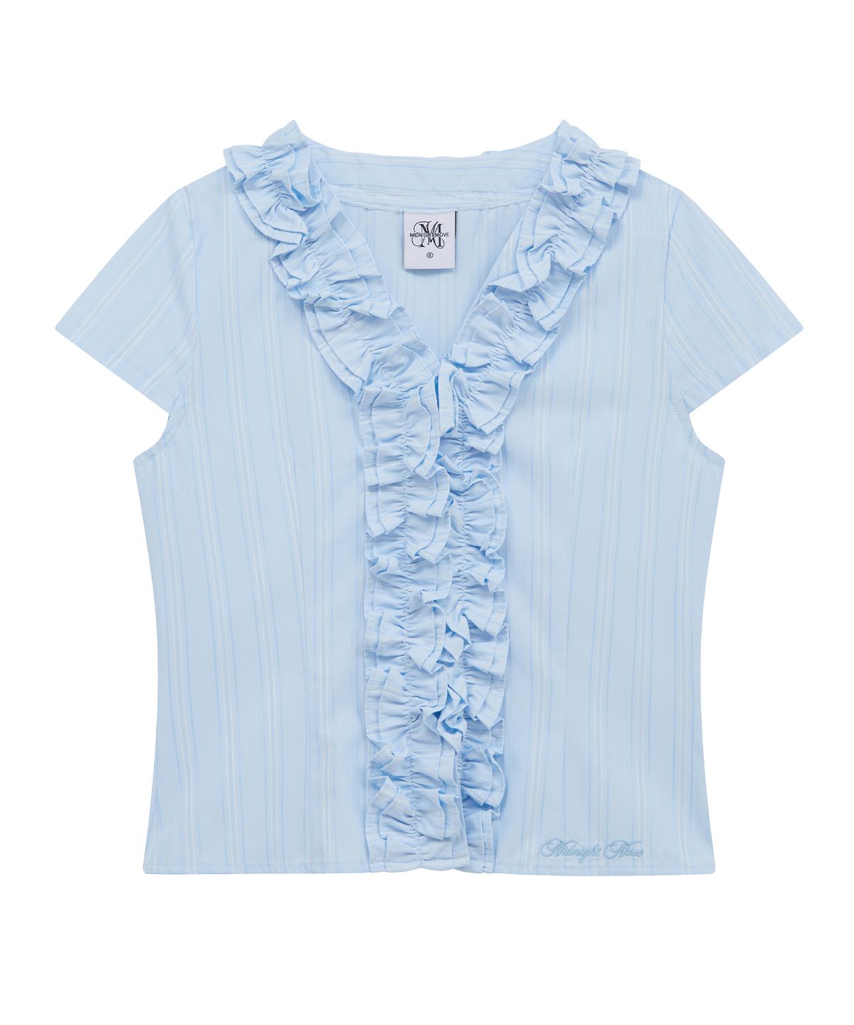미드나잇 무브(MIDNIGHT MOVE) st frill shirt (sky blue)