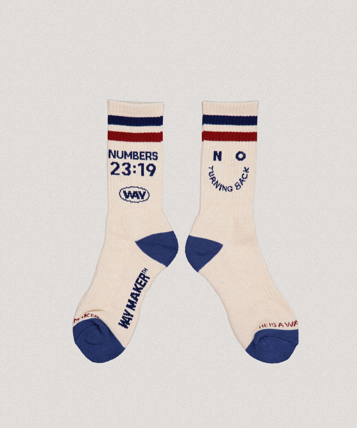 웨이메이커(WAYMAKER) WAYMAKER WAYMAKER NUMBERS 23:19 NO TURNING BACK SOCKS