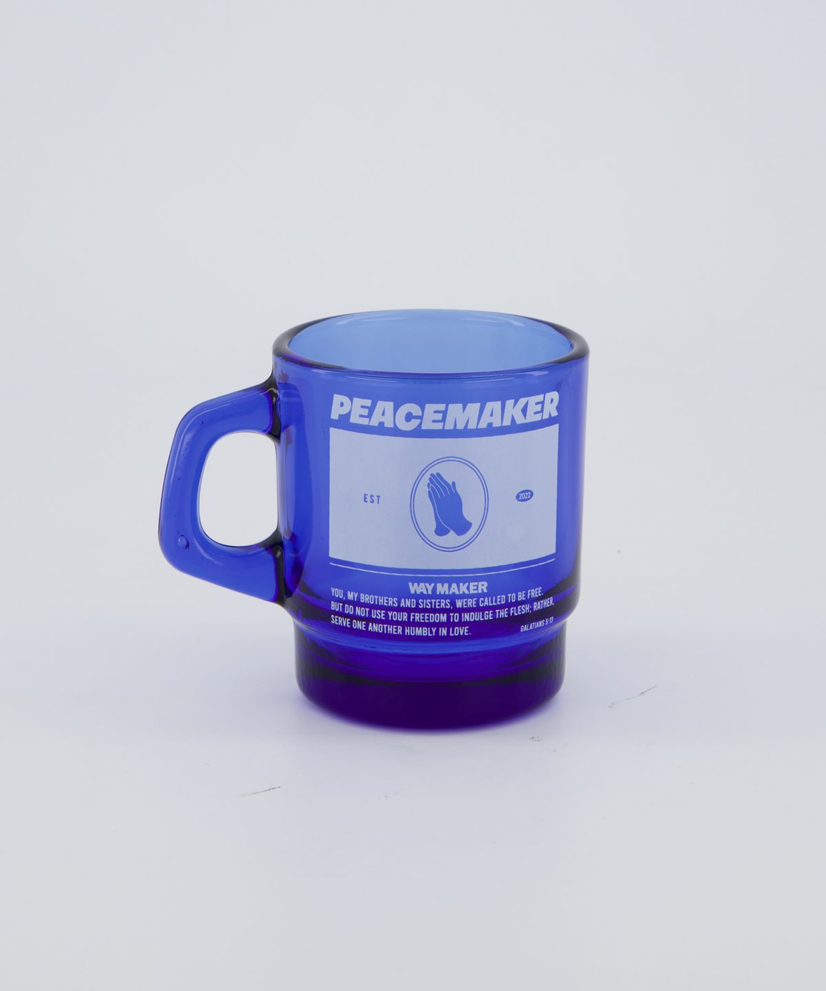 웨이메이커(WAYMAKER) PEACEMAKER  MILK GLASS MUG_BLUE