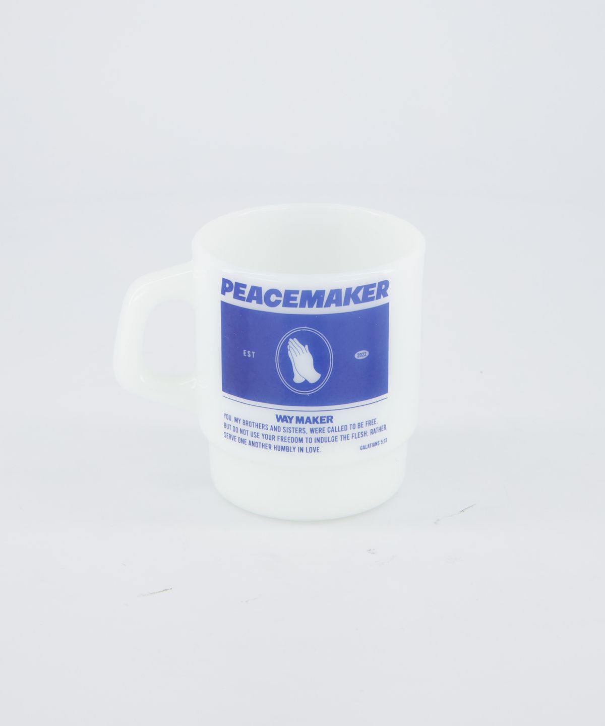 웨이메이커(WAYMAKER) WAYMAKER PEACEMAKER  MILK GLASS MUG_WHITE