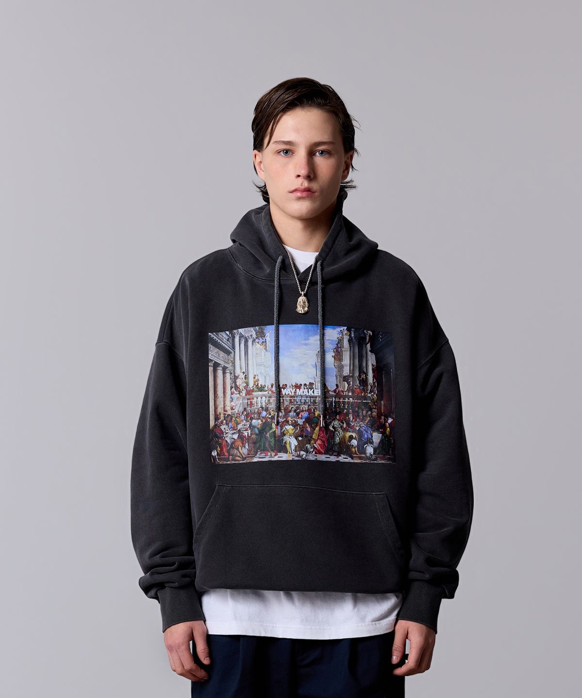 웨이메이커(WAYMAKER) WAYMAKER THE WEDDING AT CANA OVERSIZED HOODY_GRAY