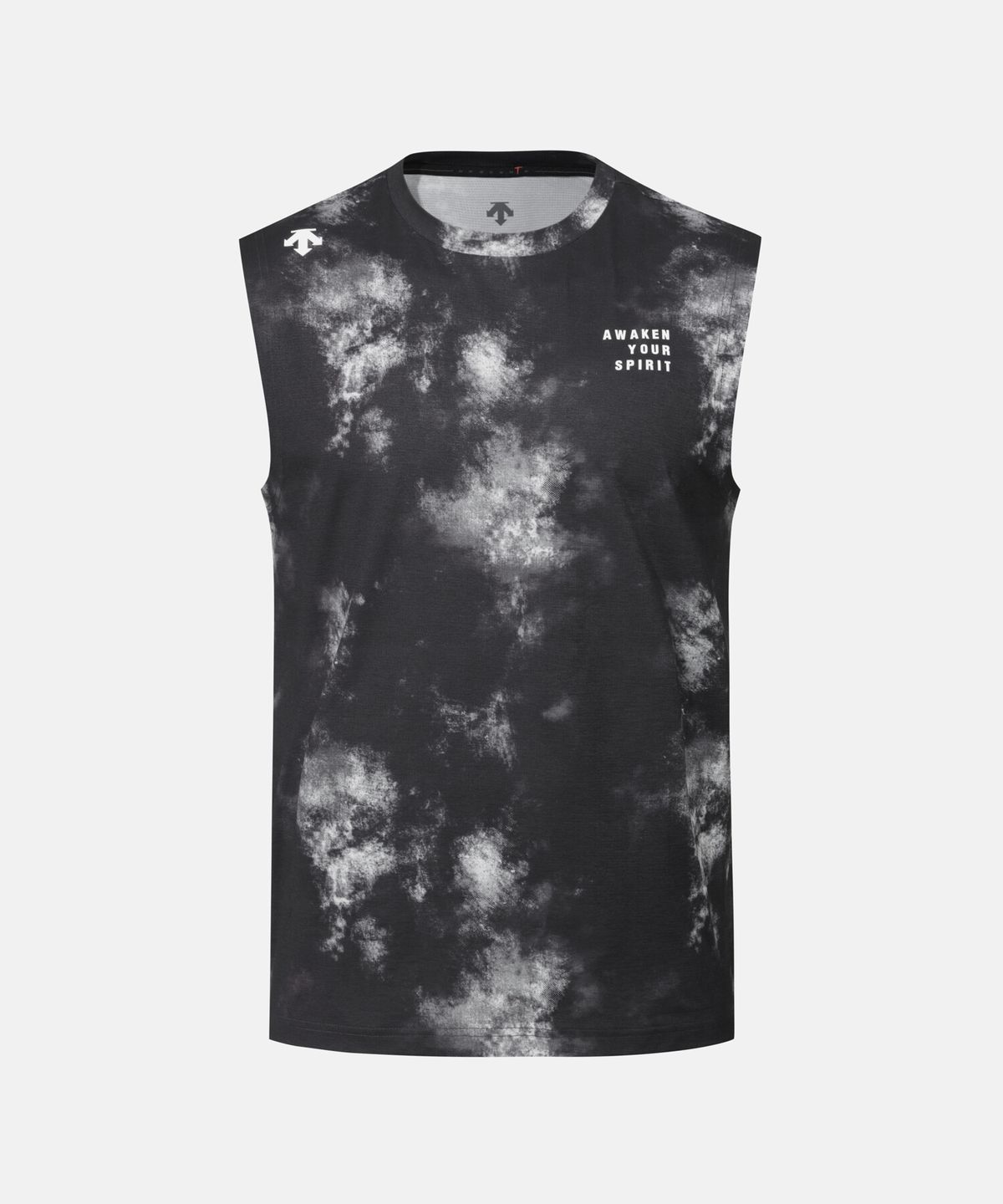 데상트(DESCENTE) 트레이닝 워싱 슬리브리스 블랙 SR221TST51