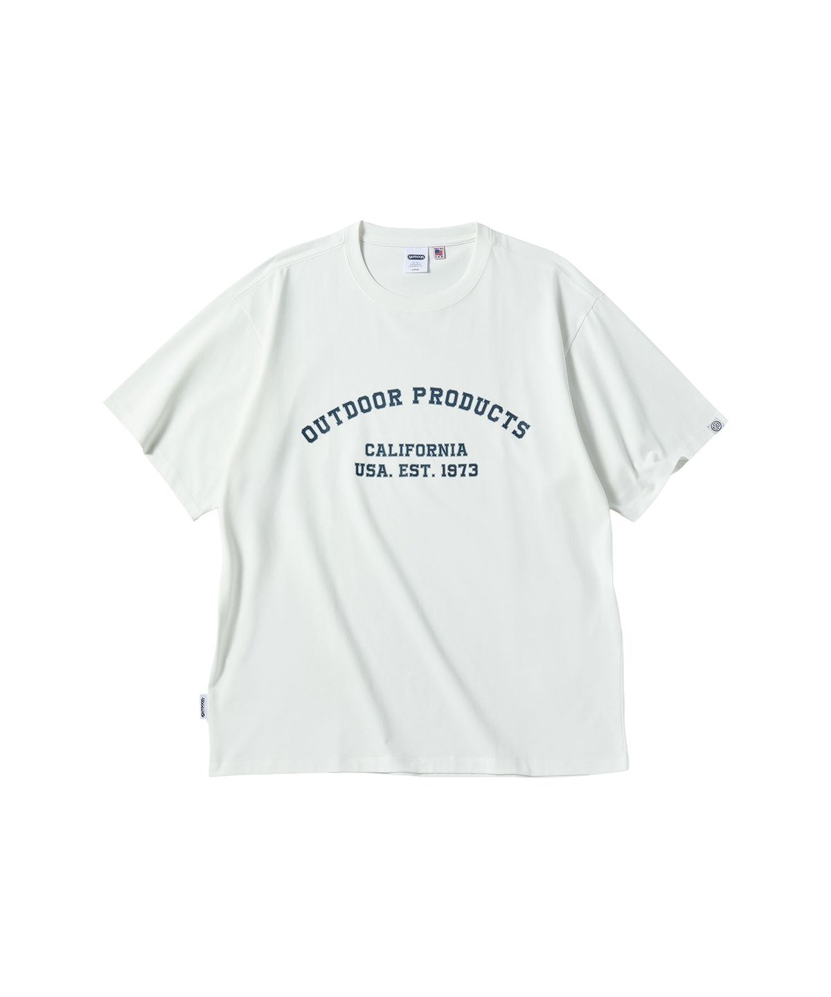 아웃도어 프로덕츠(OUTDOOR PRODUCTS) 바시티 아치 로고 티셔츠 (아이보리)