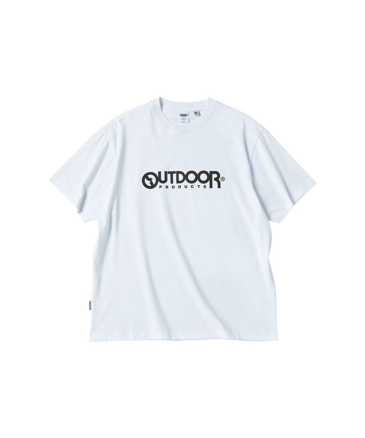 아웃도어 프로덕츠(OUTDOOR PRODUCTS) 루즈핏 모노 스탠다드 로고 티셔츠 (화이트)