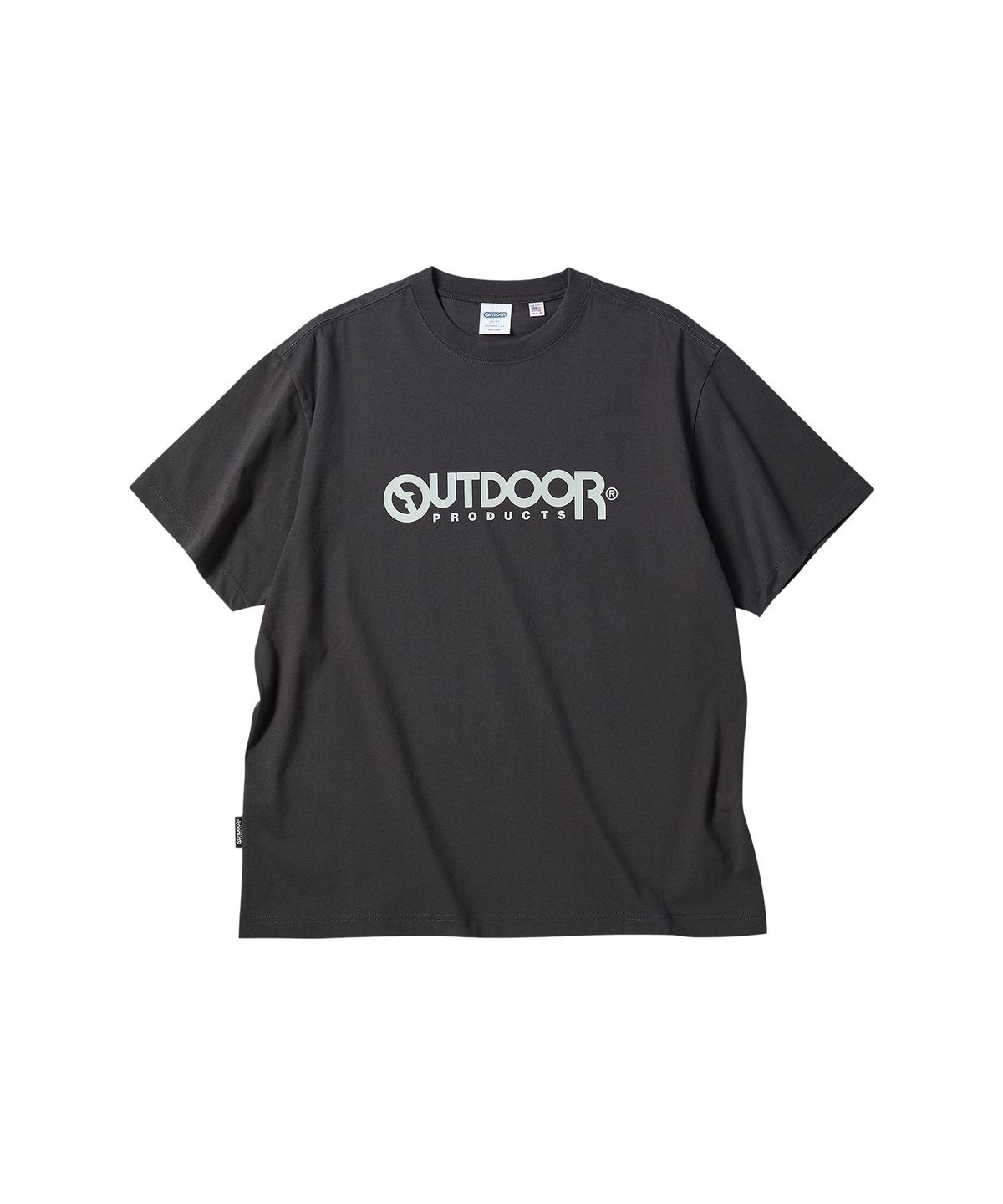 아웃도어 프로덕츠(OUTDOOR PRODUCTS) 루즈핏 모노 스탠다드 로고 티셔츠 (챠콜)