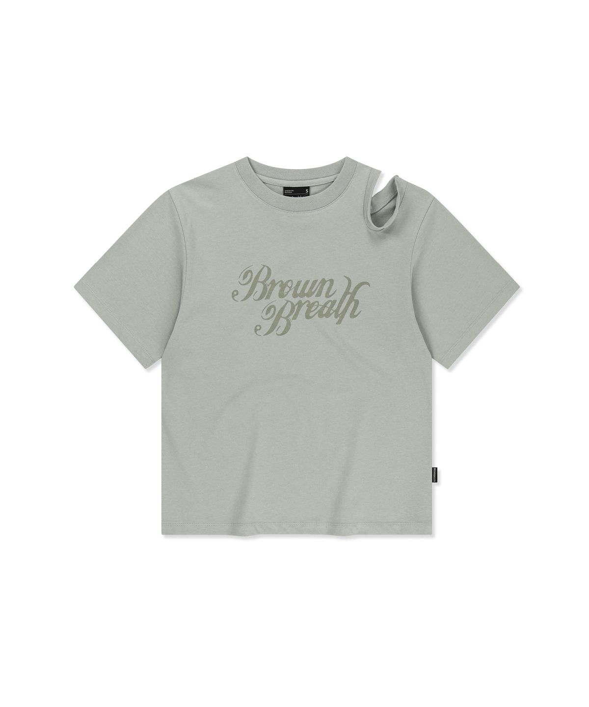 브라운브레스(BROWNBREATH) W CUT OUT TEE - GREY