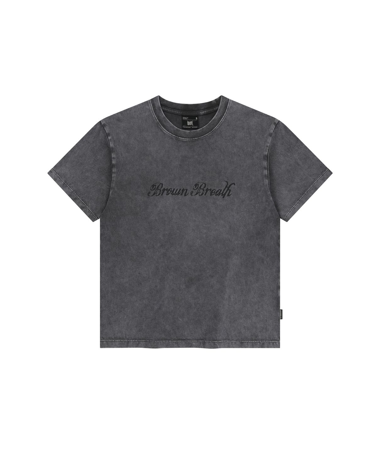브라운브레스(BROWNBREATH) W WASHED BB REGULAR TEE - CHARCOAL