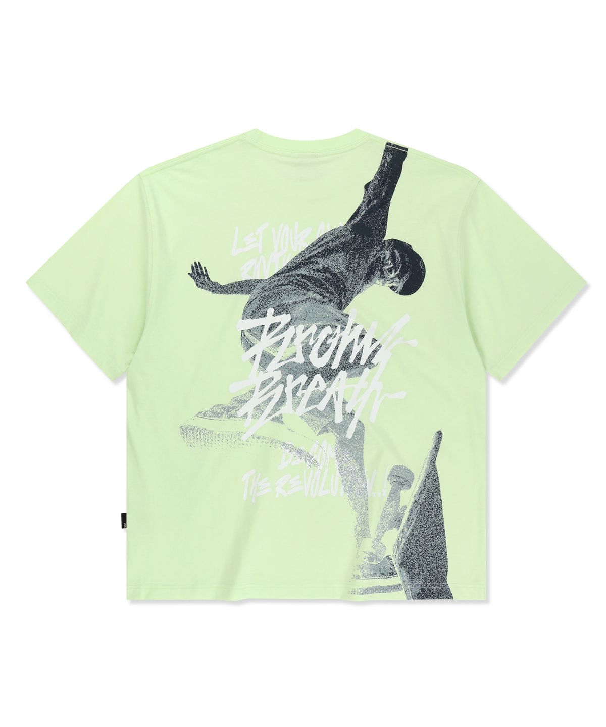 브라운브레스(BROWNBREATH) KICKFLIP GRAPHIC TEE - LIME