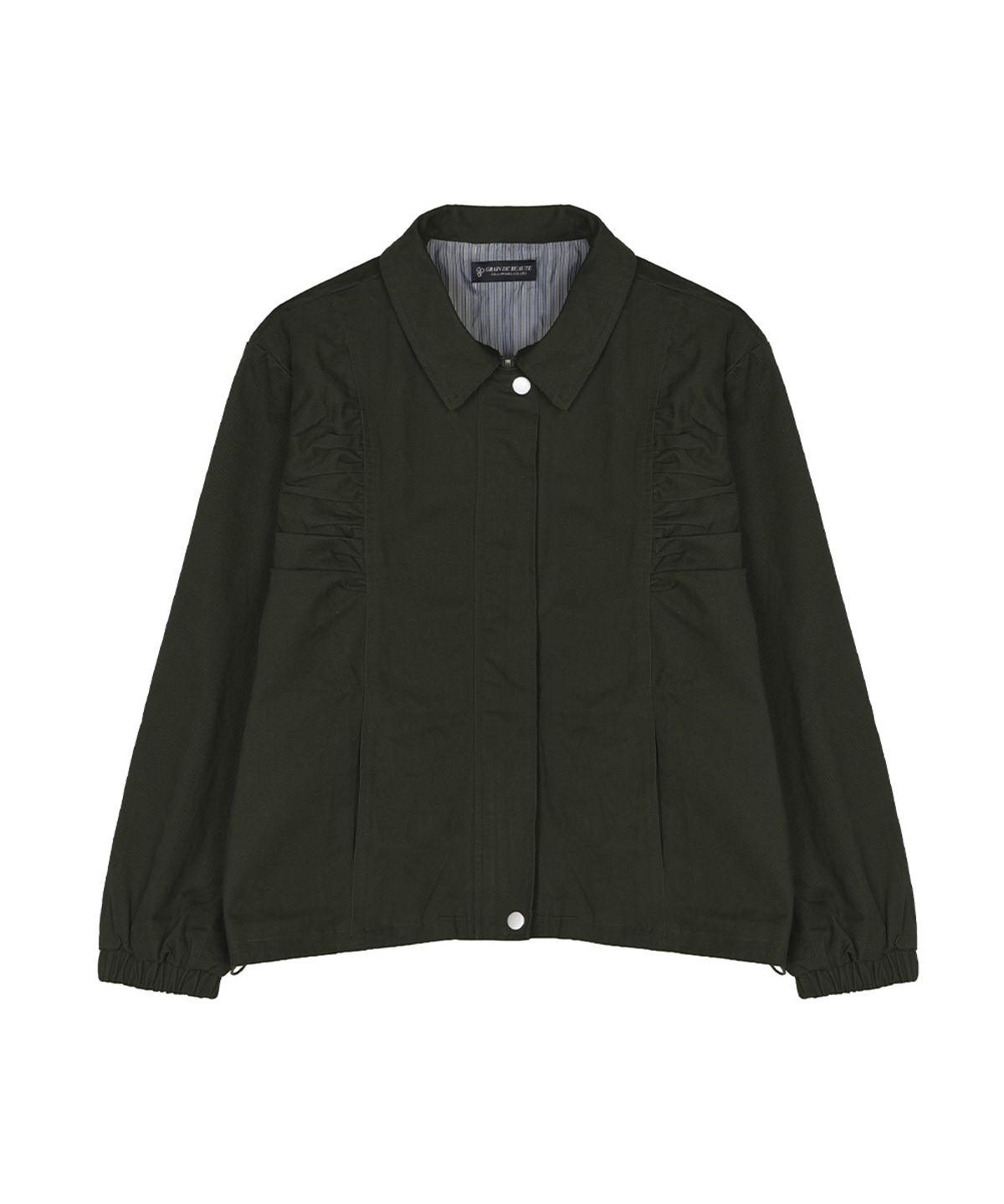 그랭드보떼(GRAIN DE BEAUTE) ARK SHIRRING JACKET [KHAKI]