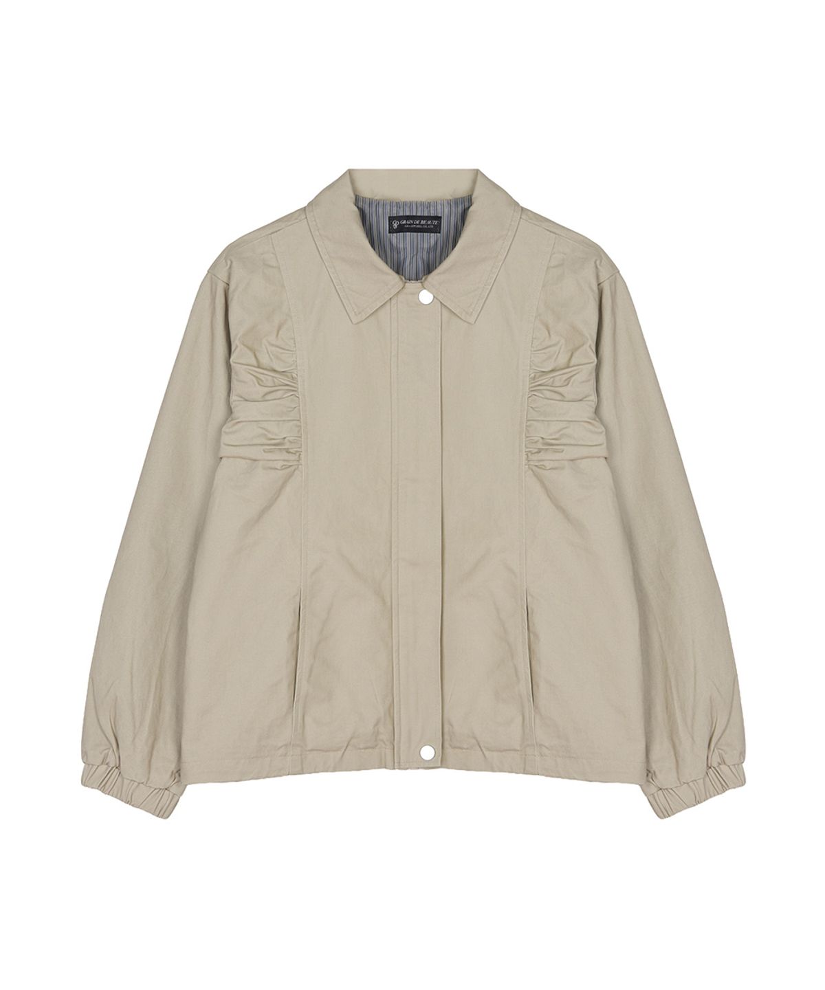 그랭드보떼(GRAIN DE BEAUTE) ARK SHIRRING JACKET [BEIGE]