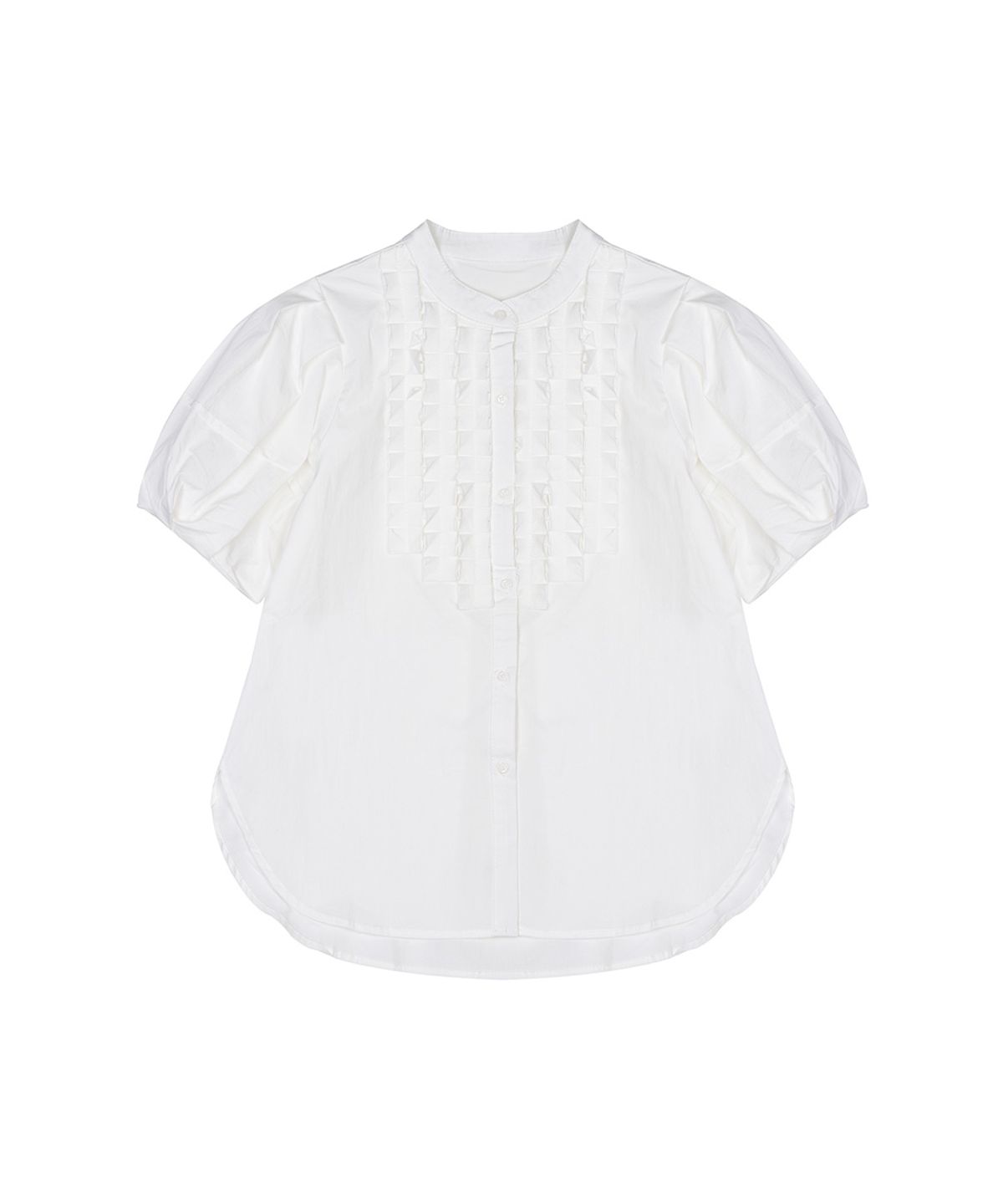 그랭드보떼(GRAIN DE BEAUTE) CHICO RUFFLE BLOUSE [WHITE]