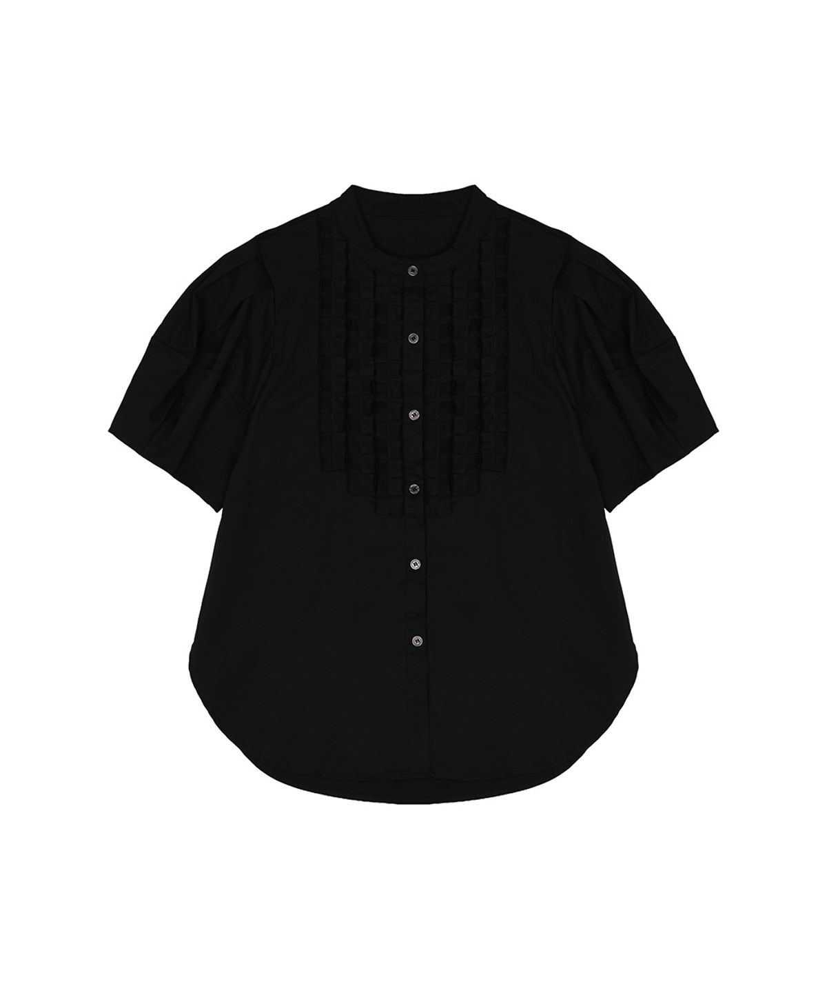 그랭드보떼(GRAIN DE BEAUTE) CHICO RUFFLE BLOUSE [BLACK]