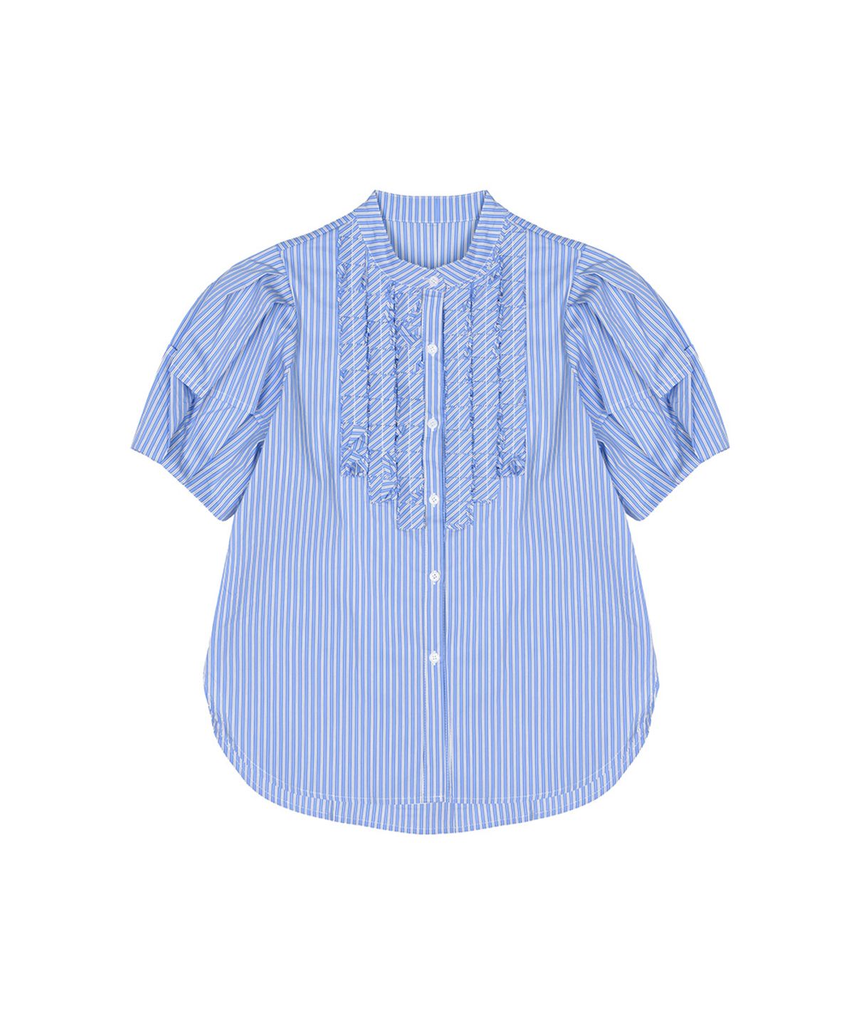 그랭드보떼(GRAIN DE BEAUTE) CHICO RUFFLE BLOUSE [BLUE]