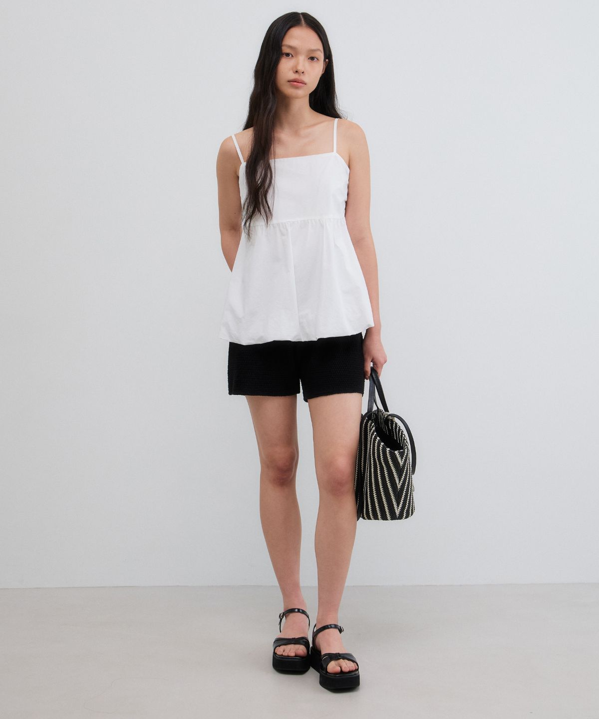 망고매니플리즈(MANGO MANY PLEASE) TITO KNIT SHORTS_BLACK
