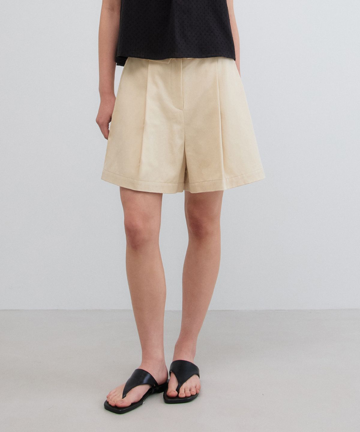 망고매니플리즈(MANGO MANY PLEASE) NOA CULOTTES SHORTS_BEIGE